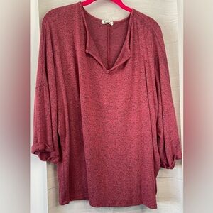 Women's Long Sleeve Top - Red